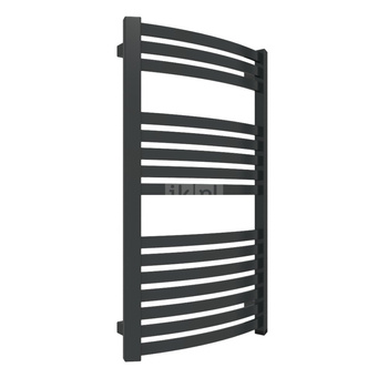 Grzejnik elektryczny TERMA DEXTER ONE 500 x 860 mm, kolor czarny jak kruk soft RAL9005, moc 400 W, podłączenie E8, kabel prosty bez wtyczki 1,5m czarny