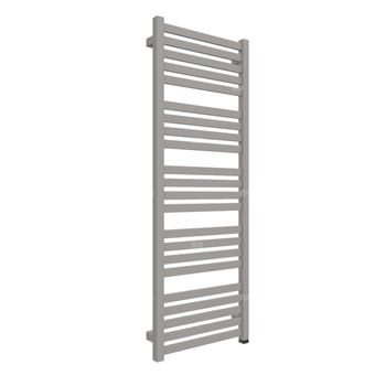 Grzejnik elektryczny TERMA MARLIN ONE 430 x 1185 mm, kolor szary platynowy RAL7036, moc 400 W, podłączenie E8, kabel spiralny z wtyczką 2,5m srebrzysty