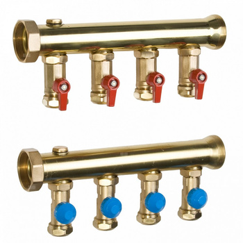 Rozdzielacze przemysłowe 2'', rozstaw 80mm COLL.PREM.3/4''4DER.VALV.CONTR.EUROK