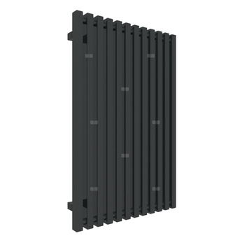 Grzejnik elektryczny TERMA TRIGA E 580 x 900 mm, kolor czarny głęboki połysk RAL9005, moc 800 W, podłączenie E8, kabel spiralny z wtyczką