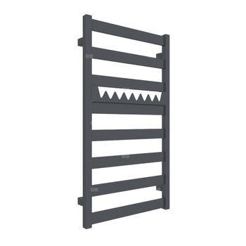 Grzejnik elektryczny TERMA VIVO 500 x 910 mm, kolor szary antracytowy RAL7016, moc 400 W, podłączenie E8, kabel spiralny z wtyczką