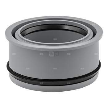 Złącze wewnętrzne MAGNAPLAST HT PLUS HTR redukcja, PP (szary), DN 160 x DN 110 (ww x wz), do kanalizacji