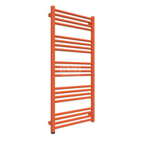 Grzejnik elektryczny TERMA FIONA ONE 530 x 1140 mm, kolor pomarańczowy drogowy RAL2009, moc 600 W, podłączenie E8, kabel spiralny z wtyczką 2,5m biały