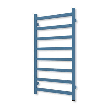 Grzejnik elektryczny TERMA SIMPLE ONE 960 x 500 mm, kolor soft 5007, moc 400 W, podłączenie E8, kabel prosty bez wtyczki czarny