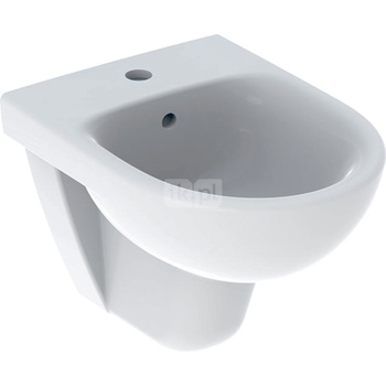 Geberit Selnova Compact Bidet wiszący, B35.5cm, H34.5cm, T48cm, krótki, z przelewem, z otworem na baterię