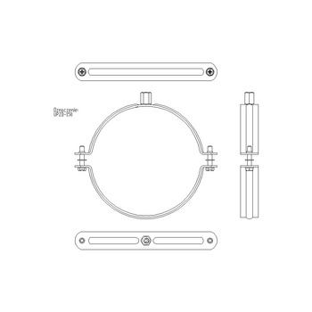 Obejma mocująca NICZUK DUO UPZD 149-157 mm 150SKR (ocynk galwaniczny)
