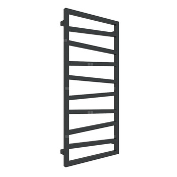 Grzejnik elektryczny TERMA ZIGZAG 1070-500, karton, RAL 9005 mat, podł. E8, MOA 400W czarna, kabel prosty bez wtyczki