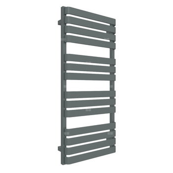 Grzejnik elektryczny TERMA WARP T 500 x 1110 mm, kolor metaliczny szary, moc 600 W, podłączenie E8, kabel spiralny z wtyczką