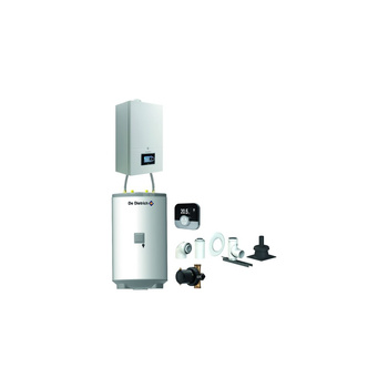 Pakiet - Kocioł gazowy jednofunkcyjny DE DIETRICH Virtuens Smart 15 kondensacyjny wiszący 2.6 - 16.3 kW + RegulatorSMART TC + Zestaw powietrzno-spalinowy szachtowyBazowy PP/Alu fi 60/100 na fi 80 + Zasobnik c.w.uAQUAvie125 + Filtr magnetyczny XS90 A