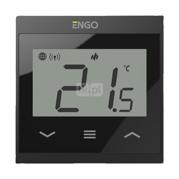 E55-B- Internetowy, podtynkowy regulator temperatury do ramki 55x55, Wi-Fi, 230V, czarny