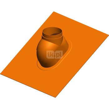 CONCEPT Przepust dachowy czerwony do dachu skośnego 0 - 48°, dla systemu powietrzno-spalinowego Ø 80/125