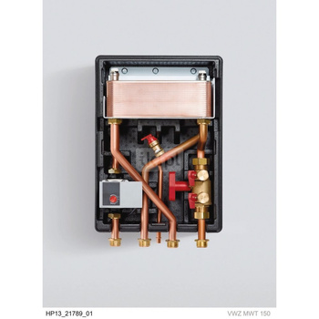 VWZ MWT 150 - moduł wymiennika płytowego glikol/woda, zawiera:  pompę obiegu grzewczego, zespół zaworów napełniających, zawór be