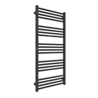 Grzejnik elektryczny TERMA FIONA 530 x 1140 mm, kolor czarny głęboki RAL9005, moc 600 W, podłączenie E8, kabel prosty bez wtyczki z maskownicą 1,5m czarny