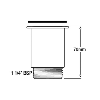 Nakrętka dystansująca 70mm CHROM