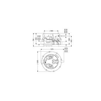 MODUŁ TECHNICZNY DUO ECOLIFT XL POMPY 230V SPF1400-S1 z automatyczną klapą zwrotną do ścieków szarych do zabudowy w ziemi lub płycie betonowej