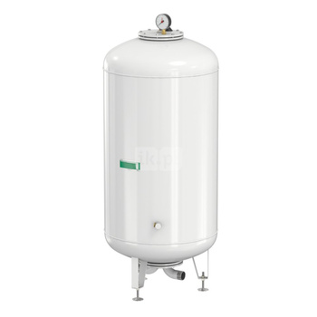Naczynie wzbiorcze stojące FLAMCO MEIBES Airfix D-E, pojemność 400 l 6-, 10 bar / 120'C fi2'', kolor biały, do instalacji C.W.U.