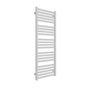 Grzejnik elektryczny TERMA MARLIN 430 x 1185 mm, kolor szary mleczny RAL7047, moc 400 W, podłączenie E8, kabel prosty bez wtyczki z maskownicą złocisty