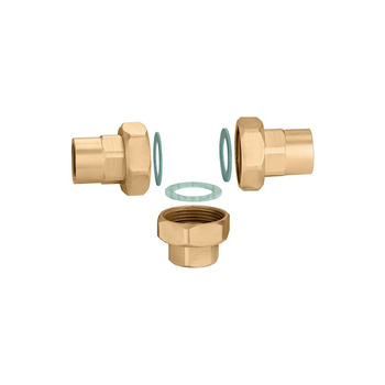 Złączki do zaworów mieszających 1/2” GW. Dla kodu 524400.