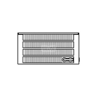 Konwektor Kermi V-Kon S Typ44 BH140x255x800mm QN1098, weiß, 6 bar, o. Abd., Vent. re