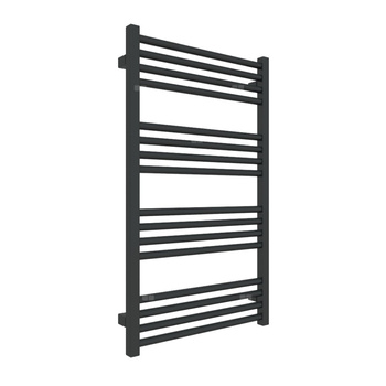 Grzejnik elektryczny TERMA FIONA 530 x 900 mm, kolor czarny głęboki RAL9005, moc 400 W, podłączenie E1, kabel prosty bez wtyczki złocisty