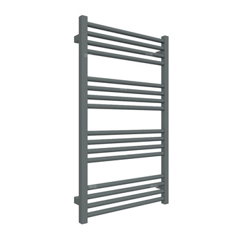 Grzejnik elektryczny TERMA FIONA 500 x 900 mm, kolor metaliczny szary, moc 400 W, podłączenie E1, kabel spiralny z wtyczką 2,5m