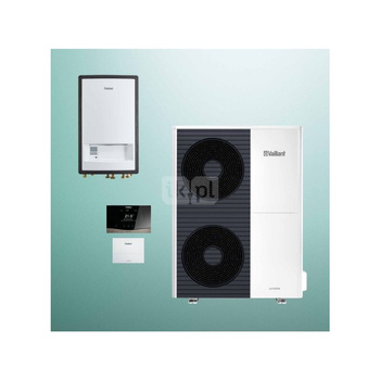 Pakiet Systemowy OZE - Pompa ciepła powietrze-woda split VAILLANT VWL 105/5AS aroTHERM 10.2 kW 400 V + Moduł naścienny VWL 127/5IS + Regulator sensoCOMFORT VRC 720 + Moduł komunikacji internetowej VR 940f