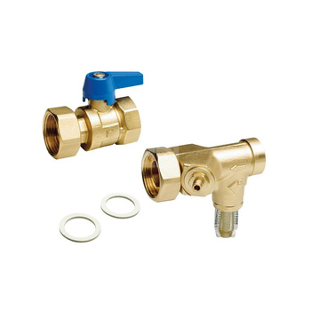 Zestaw na zasilanie i powrót WattFlow BP z pomiarem przepływu/odcinający do rozdzielaczy 1'' SRV-KH Set 1'' 4-36 L/min Standard