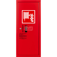 Hydrant DN 25 zawieszany boczny, wąż 20 m, zamek patent, RAL 3000 prawy