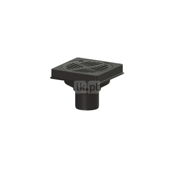 Wpust podwórzowy Ecoguss DN100, odpływ pionowy, z kwadratową ramą nośną