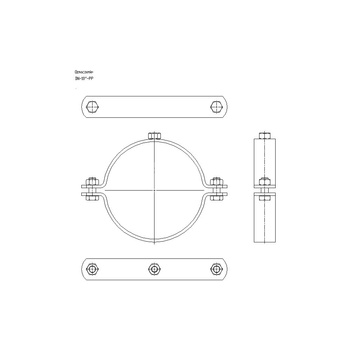 Obejma mocująca tryskaczowa NICZUK DN 267-273 mm 10-PP (ocynk galwaniczny)