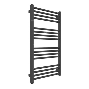 Grzejnik elektryczny TERMA FIONA ONE 900 x 480 mm, kolor heban, moc 400 W, podłączenie E1, kabel spiralny z wtyczką szary