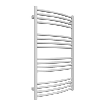 Grzejnik elektryczny TERMA LENA 500 x 900 mm, kolor srebrny metalik, moc 400 W, podłączenie E1, kabel spiralny z wtyczką