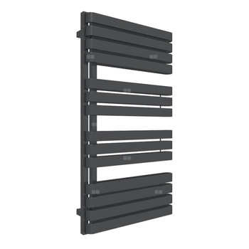 Grzejnik elektryczny TERMA WARP S 600 x 1110 mm, kolor metaliczna czerń, moc 800 W, podłączenie E8, kabel spiralny z wtyczką