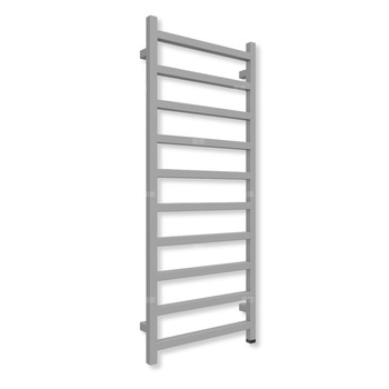 Grzejnik elektryczny TERMA SIMPLE ONE 1200 x 500 mm, kolor szary sygnałowy RAL7004, moc 400 W, podłączenie E8, kabel prosty bez wtyczki szary