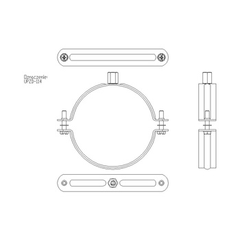 Obejma mocująca NICZUK DUO UPZD 114-122 mm 114SKR