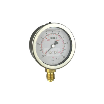 Manometr z rurką Bourdona AFRISO RF wstrząsoodporny 0/6 bar G1/4B radialne fi 63 mm, kl. 1.6%