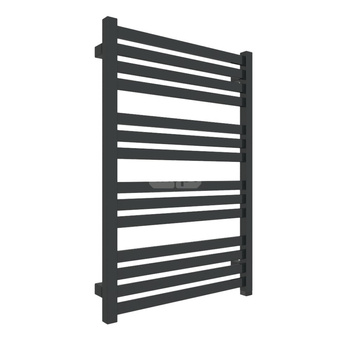 Grzejnik elektryczny TERMA MARLIN ONE 530 x 780 mm, kolor czarny jak kruk soft RAL9005, moc 400 W, podłączenie E8, kabel prosty bez wtyczki 1,5m czarny