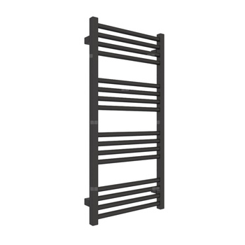 Grzejnik elektryczny TERMA FIONA 430 x 900 mm, kolor heban, moc 400 W, podłączenie E1, kabel spiralny z wtyczką