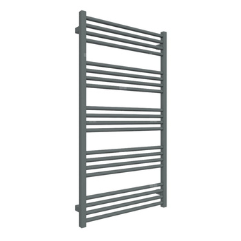 Grzejnik elektryczny TERMA FIONA 600 x 1140 mm, kolor metaliczny szary, moc 600 W, podłączenie E8, kabel prosty bez wtyczki z maskownicą