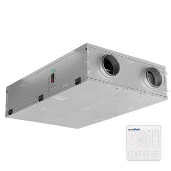 Rekuperator FLAT 150+ płaski, z panelem Wi-Fi, podwieszany lub do montażu na stropie, z by-passem i wymiennikiem przeciwprądowym entalpicznym
