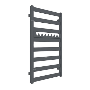 Grzejnik elektryczny TERMA VIVO 500 x 910 mm, kolor czarny anodowy, moc 400 W, podłączenie E8, kabel prosty bez wtyczki