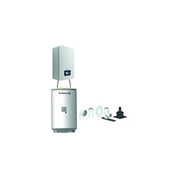 Pakiet - Kocioł gazowy jednofunkcyjny DE DIETRICH Virtuens Smart 24 kondensacyjny wiszący 3.3 - 26.1 kW + Zestaw powietrzno-spalinowy szachtowyBazowy PP/Alu fi 60/100 na fi 80 + Zasobnik c.w.uAQUAvie125