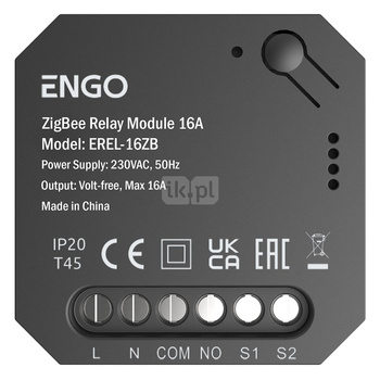 Przekaźnik załączający Zigbee ENGO CONTROLS EREL-16ZB 230-230 V