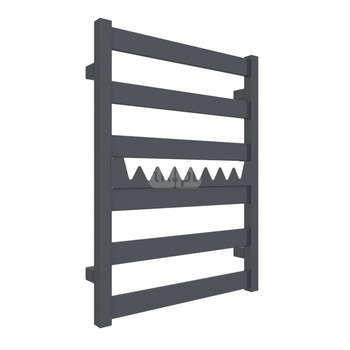 Grzejnik elektryczny TERMA VIVO 500 x 670 mm, kolor nowoczesna szarość, moc 300 W, podłączenie E1, kabel prosty z wtyczką czarny