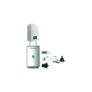 Pakiet - Kocioł gazowy jednofunkcyjny DE DIETRICH Virtuens Smart 24 kondensacyjny wiszący 3.3 - 26.1 kW + RegulatorAD248P + Zestaw powietrzno-spalinowy szachtowyBazowy PP/Alu fi 60/100 na fi 80 + Zasobnik c.w.uAQUAvie150 + Filtr magnetyczny XS90 A