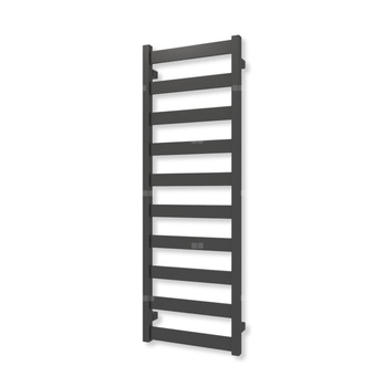 Grzejnik elektryczny TERMA VIVO ONE 1150 x 400 mm, kolor heban, moc 400 W, podłączenie E1, kabel spiralny z wtyczką biały