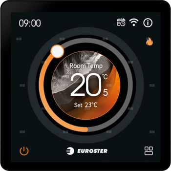 Internetowy regulator temp. E2233 Smart Black Czarny Podtynkowy zasilany 230V