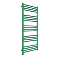 Grzejnik elektryczny TERMA FIONA ONE 480 x 1140 mm, kolor zielony ostrzegawczy RAL6024, moc 400 W, podłączenie E8, kabel spiralny z wtyczką 2,5m biały