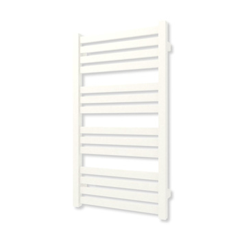 Grzejnik elektryczny TERMA MARLIN 780 x 430 mm, kolor biały drogowy mat, moc 300 W, podłączenie E8, kabel spiralny z wtyczką biały