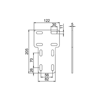 Łącznik teowy LT profilu KE OGCLTKE